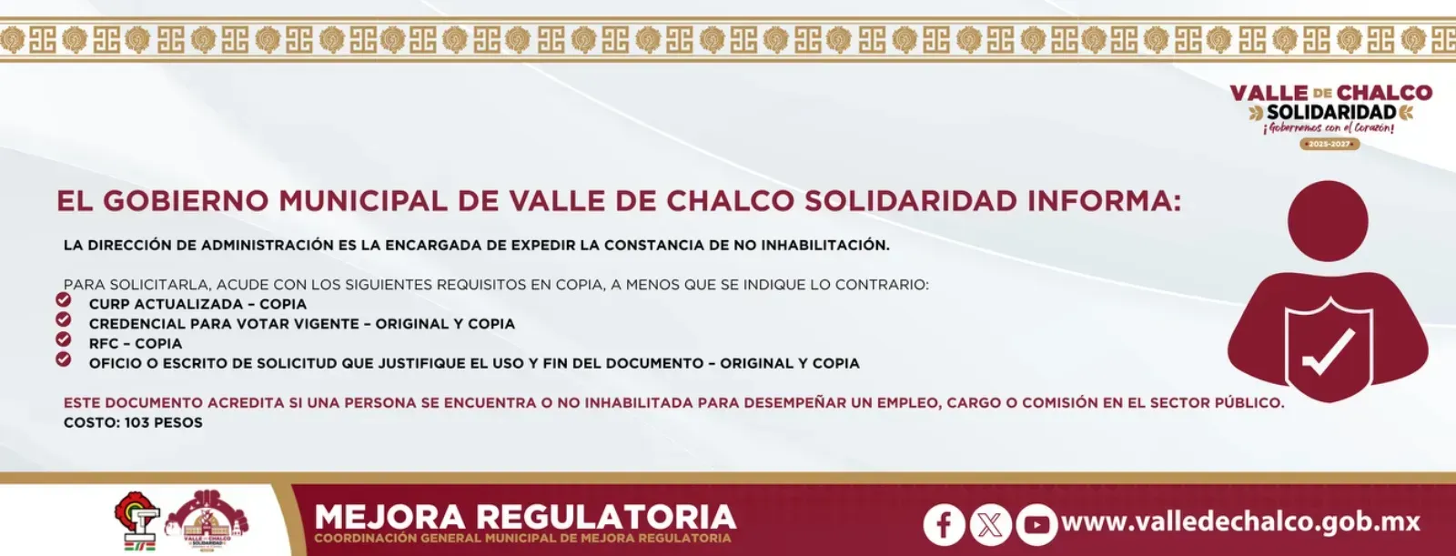 CONSTANCIA DE NO INHABILITACIóN